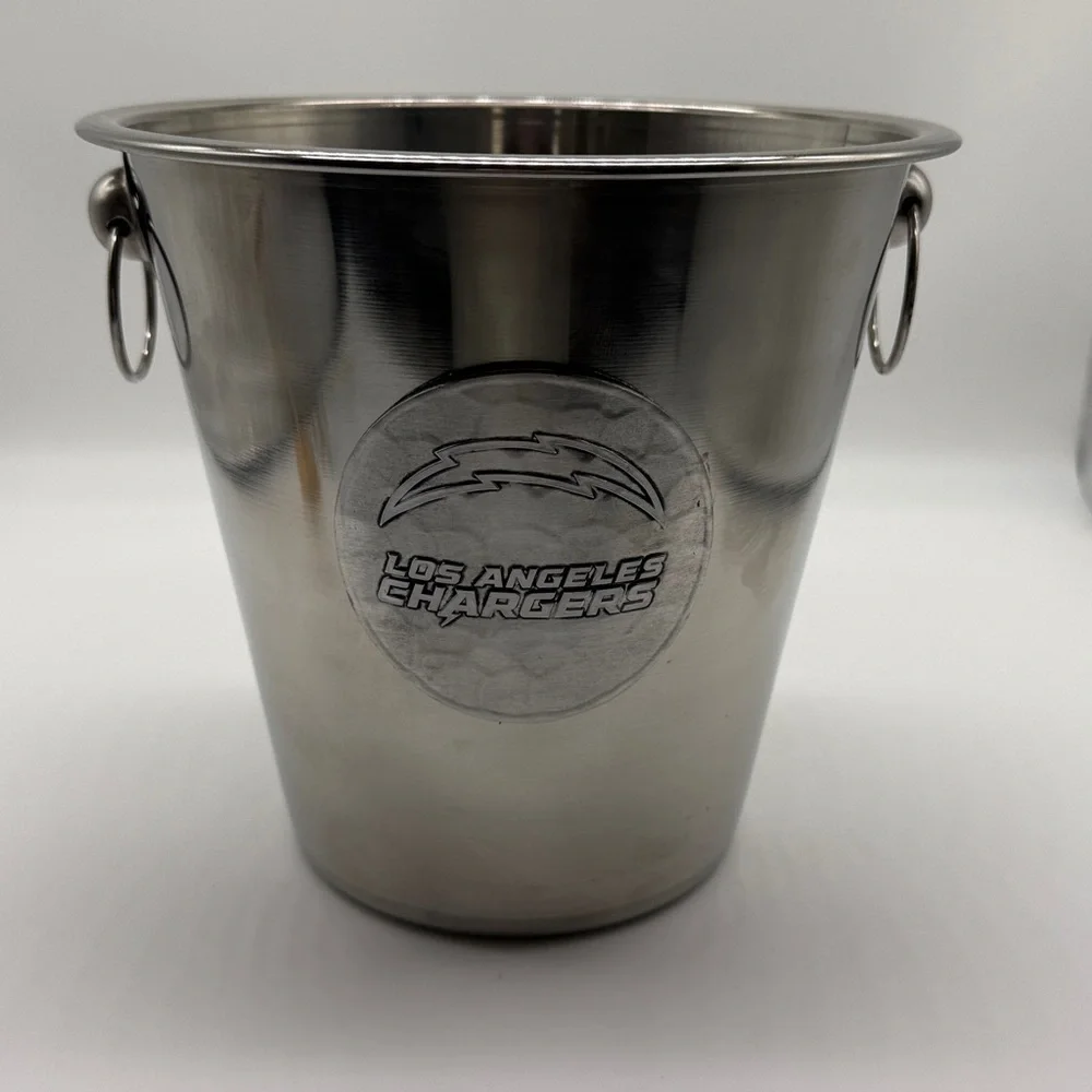 Los Angeles Chargers Silver Stainless Steel Ice Drink Champagne Bucket